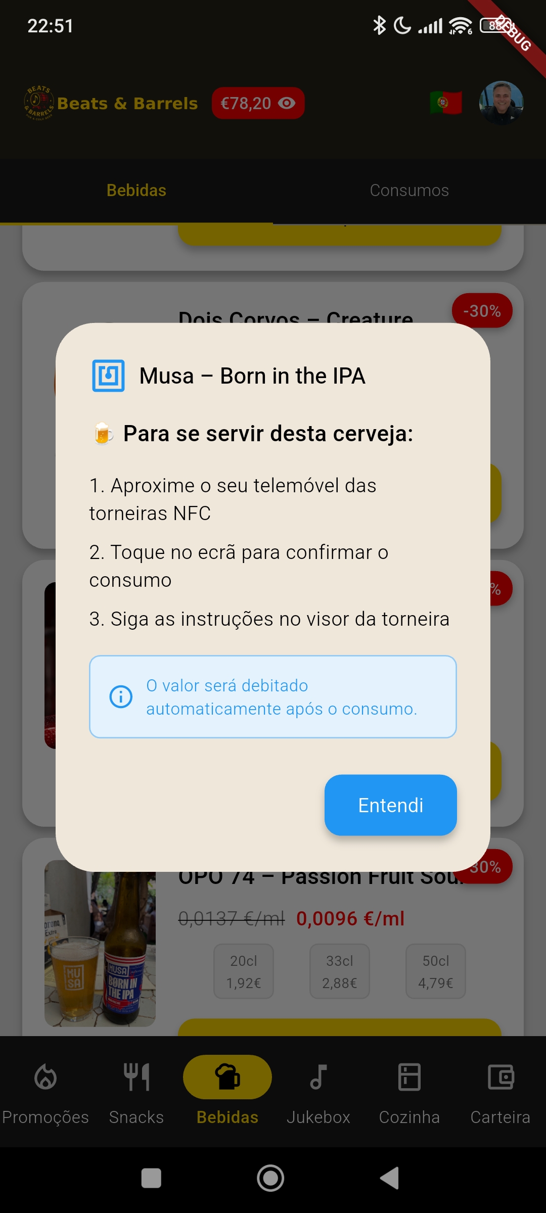 App Beats & Barrels - Peça e Sirva