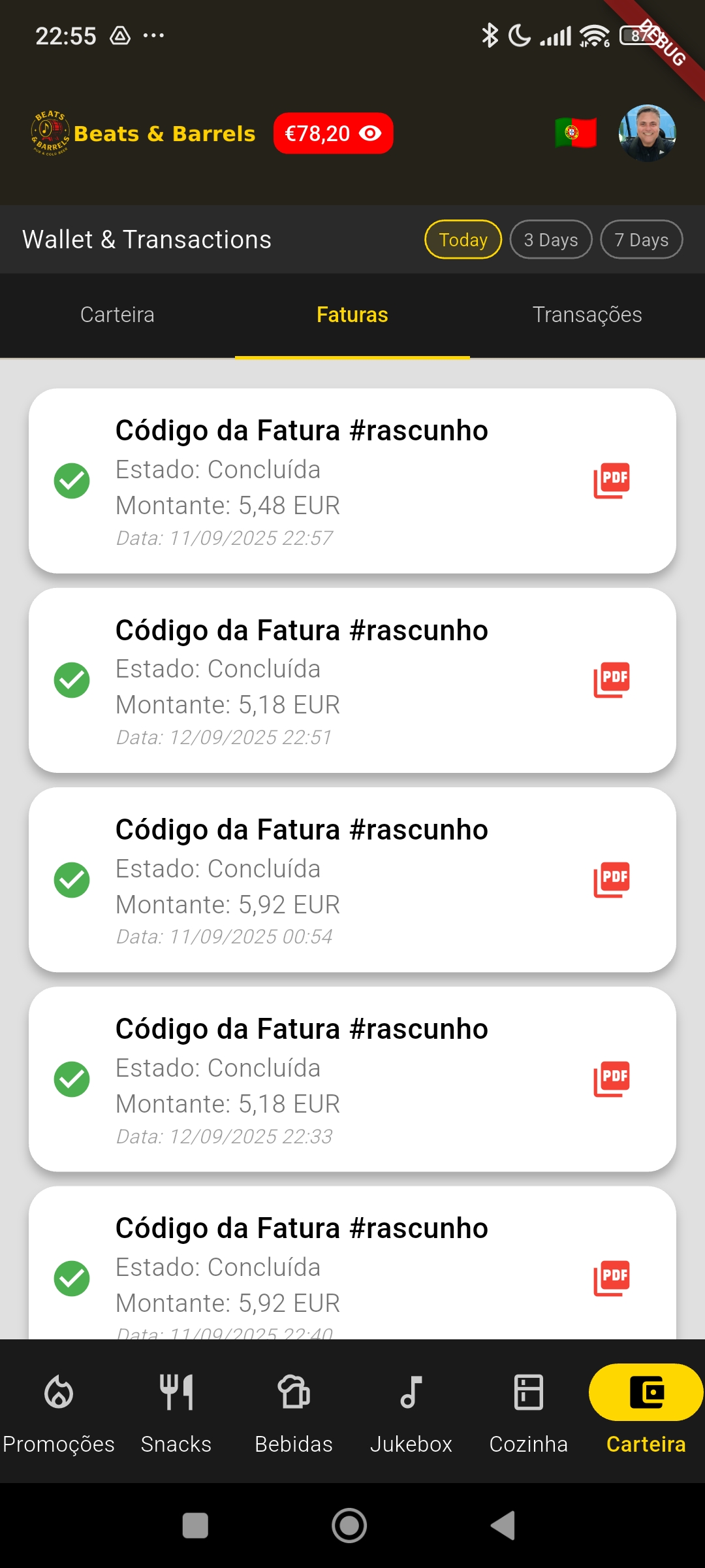 App Beats & Barrels - Sistema de Faturas