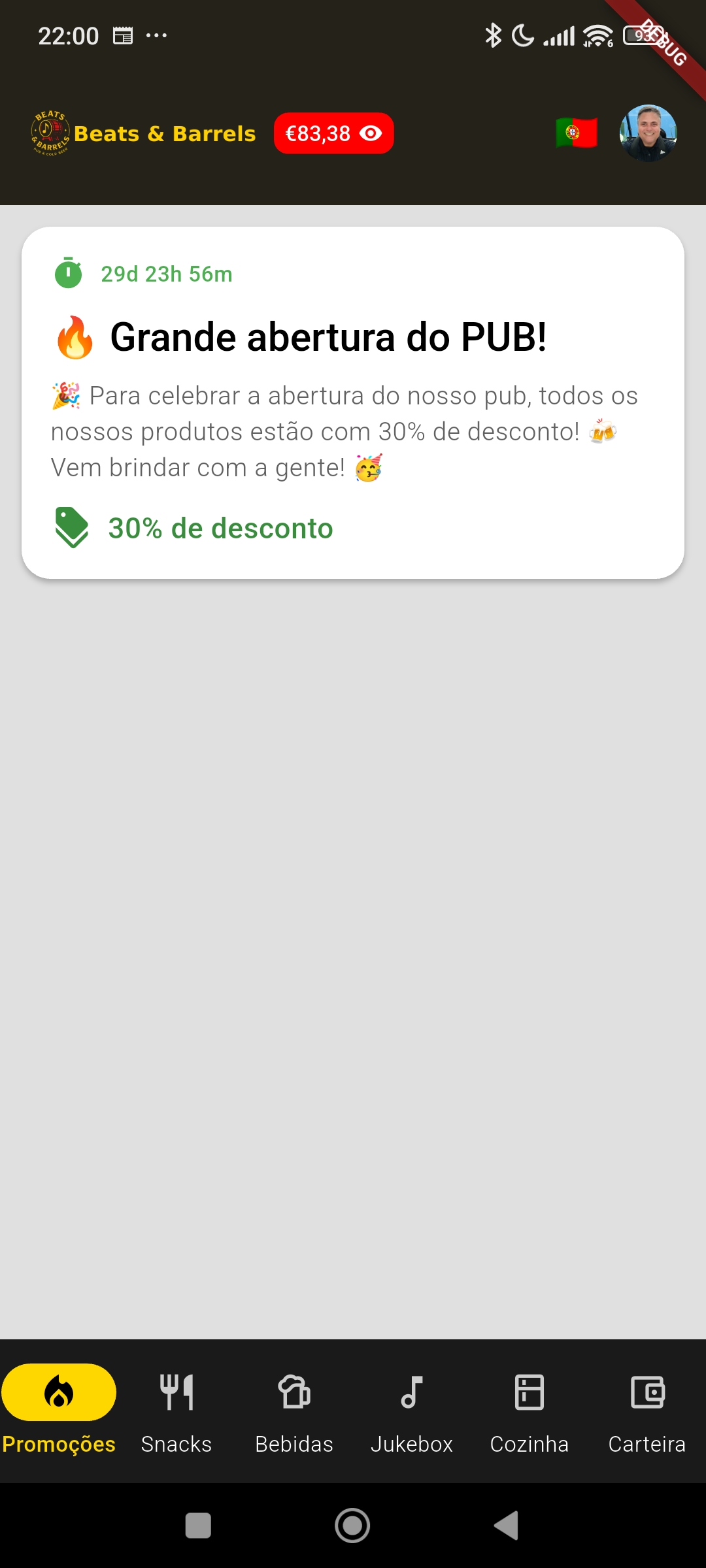 App Beats & Barrels - Sistema de Promoções